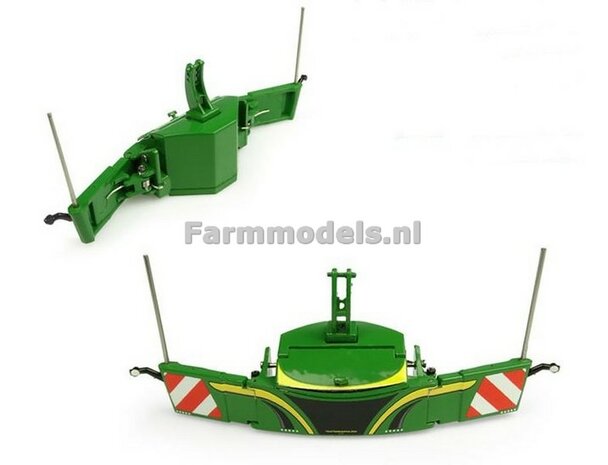 John Deere Groen Tractor bumper Safetyweight 800kg 1:32 Universal Hobbies UH5374 