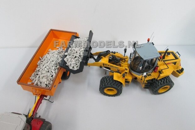 BOUWKIT: Puinriek Groot geschikt voor o.a. snelwissel koppeling 510005 t/m 510095 &amp; Volvo VAB-STD van AT &amp; Claas Torion/ Liebherr L 556 van Wiking modellen 1:32 (HTD)