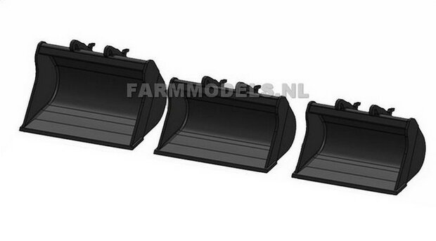 Slotenbak/ afwerkbak 64.7mm breed, geschikt voor snelwisselset 68000-68025 Rupskraan ROS New Holland / Hitachi / etc. 1:32                        