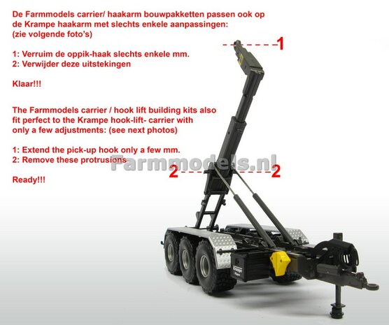 Krampe Haakarm carrier THL 30 L met afzetcontainer Big Body 750 1:32 Wiking WK77826