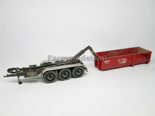 Krampe Haakarm carrier THL 30 L met afzetcontainer Big Body 750 1:32 Wiking WK77826