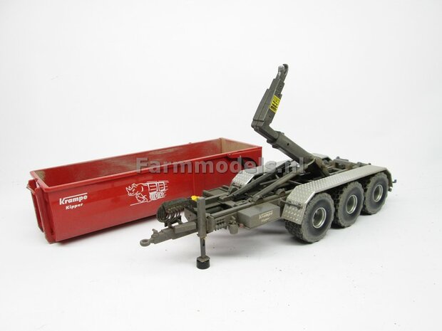 Krampe Haakarm carrier THL 30 L met afzetcontainer Big Body 750 1:32 Wiking WK77826