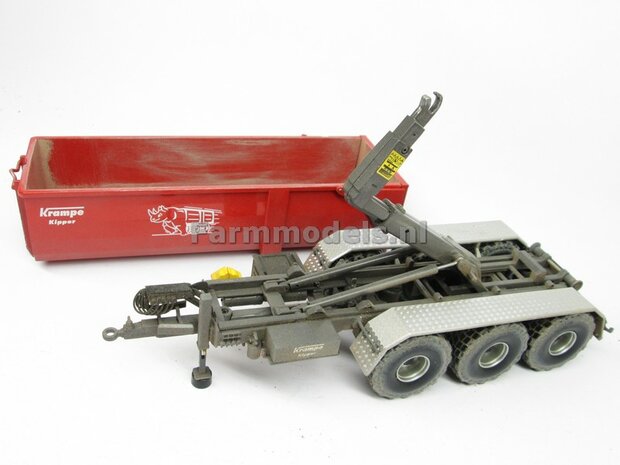 Krampe Haakarm carrier THL 30 L met afzetcontainer Big Body 750 1:32 Wiking WK77826