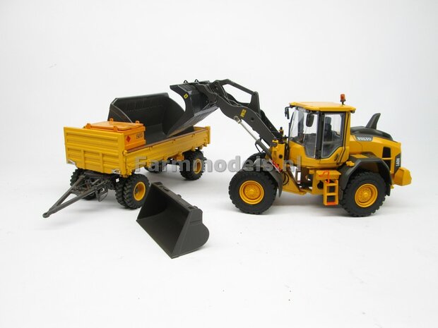 Volvo L60H Shovel 2023, Michelin banden+ Volvo VAB-STD snelwissel + bak 1:32 AT3200120  NB2B  LAST ONE/OP=OP