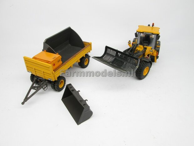 Volvo L60H Shovel 2023, Michelin banden+ Volvo VAB-STD snelwissel + bak 1:32 AT3200120  NB2B  LAST ONE/OP=OP