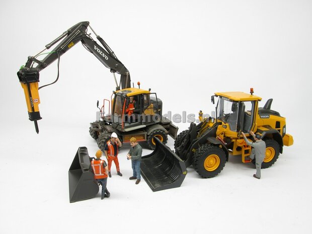 Volvo L60H Shovel 2023, Michelin banden+ Volvo VAB-STD snelwissel + bak 1:32 AT3200120  NB2B  LAST ONE/OP=OP