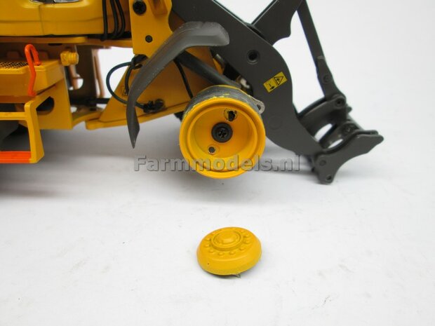 &Oslash; 47 mm: 2x Brede Shovel banden geschikt voor velgen Volvo L serie agri Collectables/ Farmmodels 1:32   
