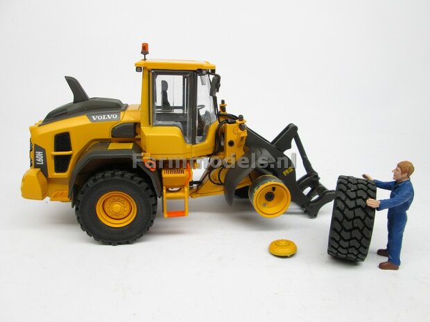 &Oslash; 47 mm: 2x Brede Shovel banden geschikt voor velgen Volvo L serie agri Collectables/ Farmmodels 1:32   