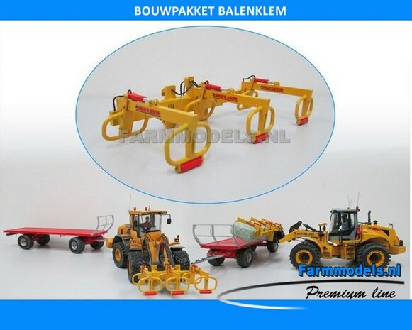 BOUWKIT: MEIJER balenklem Jumbo CKM 3 BOUWKIT voor o.a. snelwissel koppeling 510005 t/m 510095 &amp; Volvo VAB-STD van AT &amp; Claas Torion/ Liebherr L 556 van Wiking modellen 1:32 (HTD)