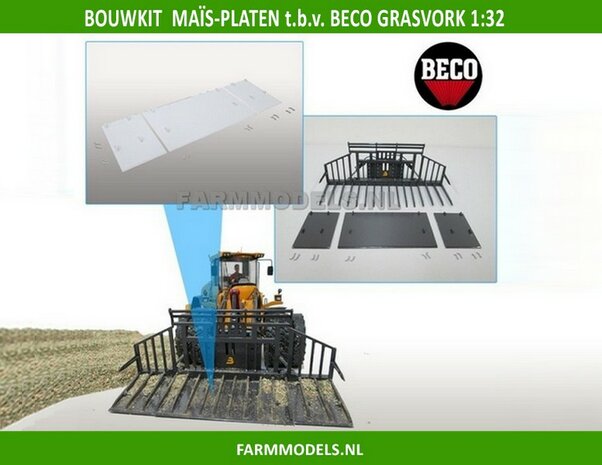 BOUWKIT: BECO Ma&iuml;splaten set t.b.v. BECO Grasvork, Bouwkit,1:32 