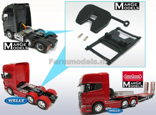 Koppelschotel MarGe models, geschikt voor vrachtwagen Chassis etc. 1:32   OP=OP