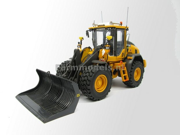 BOUWKIT: BECO Grasvork Shovel geschikt voor o.a. snelwissel koppeling 510005 t/m 510095 &amp; Volvo VAB-STD van AT &amp; Claas Torion/ Liebherr L 556 van Wiking modellen 1:32 (HTD)           