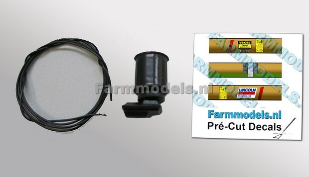 Centrale Vetsmering/ Automatisch smeersysteem + leidingen &amp; Pr&eacute;-Cut Decals vet afbeeldingen 1:32