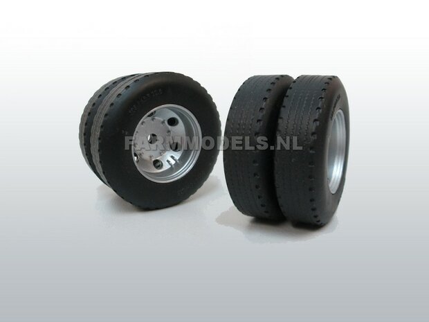 4x Dubbellucht Vrachtwagen &amp; Trailerband/ Transportband, afm. &Oslash; 32.5 mm 1:32 SUPERSALE