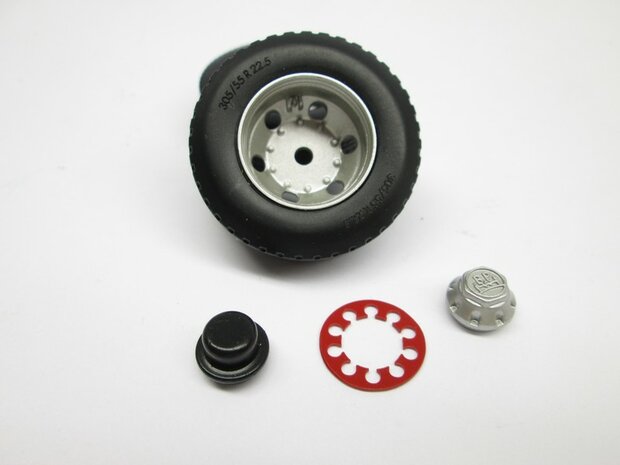 &Oslash; 32.5 mm: 4x Dubbellucht Vrachtwagen &amp; Trailerband/ Transportband 1:32 