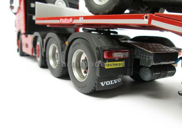 Voorbeeld foto&#039;s Volvo FH16 8x4 met Nooteboom 4 asser Semi dieplader 1:32