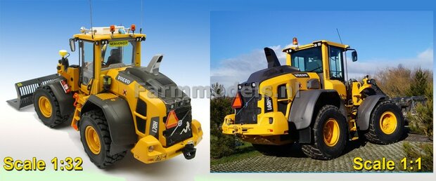 Opties Volvo L60H Shovel/ Voorbeeld foto&#039;s + VAB-STD snelwissel Brede banden etc. 1:32  AT3200120 