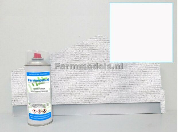 FOAM PRIMER WIT/ LICHT GRIJS Matt SPUITBUS  Natuurtintserie 400ml- Farmmodels Mat 204847             