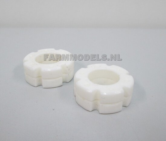 2x Wielgewichten Fendt 824 / 926 Gen. I, Resin, &Oslash; 24.3 mm Blank geleverd   1:32