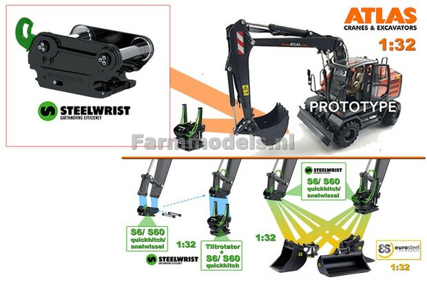 STEELWRIST Snelwissel S6/ S60 koppelstuk/ Koppeling 1:32 AT3200108