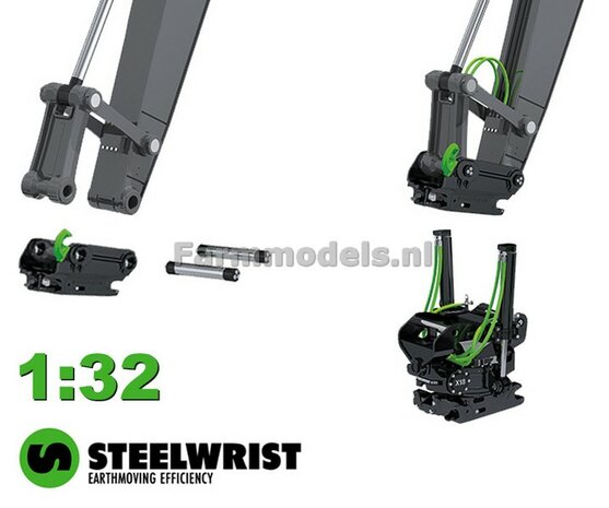 STEELWRIST Snelwissel S6/ S60 koppelstuk/ Koppeling 1:32 AT3200108