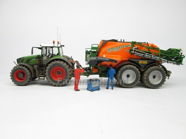 4x LOGO AMAZONE alleen WIT op Transparant 5 mm hoog Pr&eacute;-Cut Decals 1:32 Farmmodels.nl 