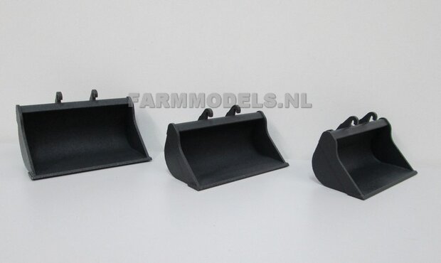 Slotenbak/ afwerkbak 90mm breed, geschikt voor snelwisselset 68000-68025 Rupskraan ROS New Holland / Hitachi / etc. 1:32