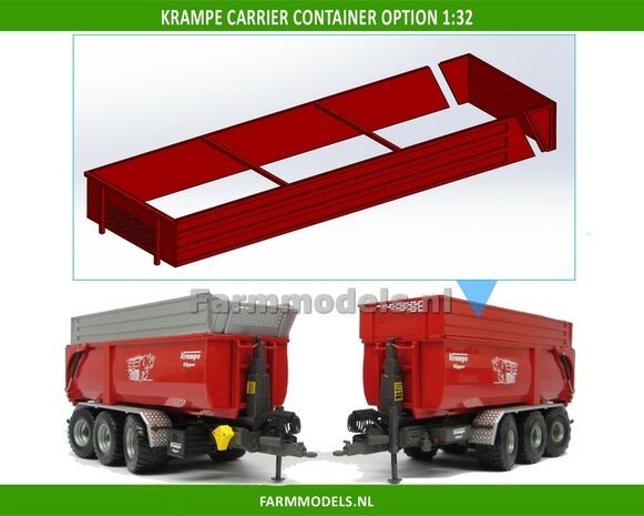 Opzetschot KRAMPE Big Body 750 (carrier) bak Wiking BOUWKIT 1:32 (HTD) 