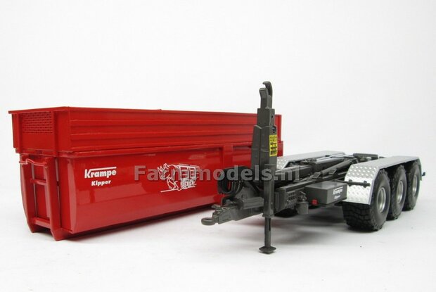 Krampe Haakarm carrier THL 30 L met afzetcontainer Big Body 750 1:32 Wiking WK77826