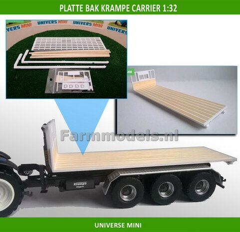 KRAMPE platte bak t.b.v. 3 asser haakarm Carrier THL 30 L  BOUWKIT 1:32 Umk_2019003 (HTD)               