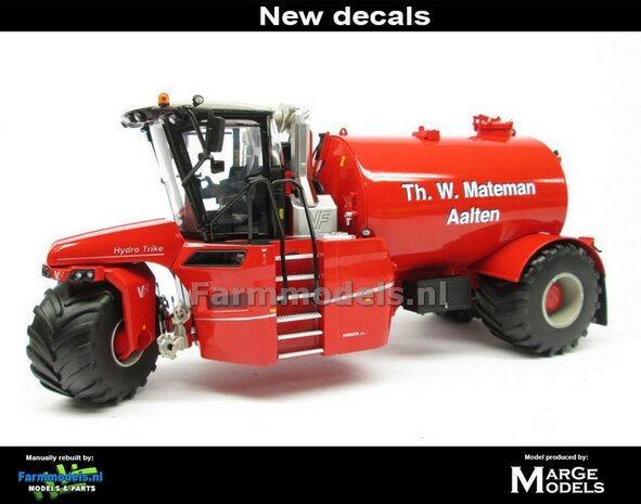 ND-VERVAET Hydro Trike, RED TANK + Th. W. Mateman LOGO 1:32 Marge Models  MM1819-Mateman-3