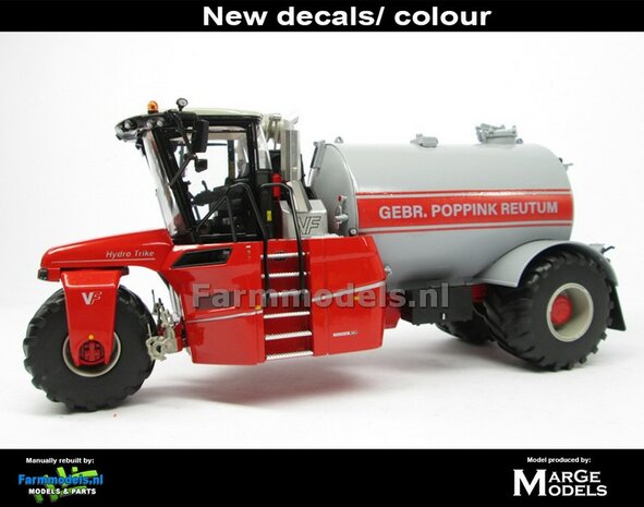 ND-VERVAET Hydro Trike, GRAY TANK + POPPINK LOGO 1:32 Marge Models  MM1819-Poppink-3