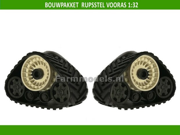 BOUWKIT WIT Rupsset VOORAS 24.6 mm wide met wielstel, 1:32 01314 B 