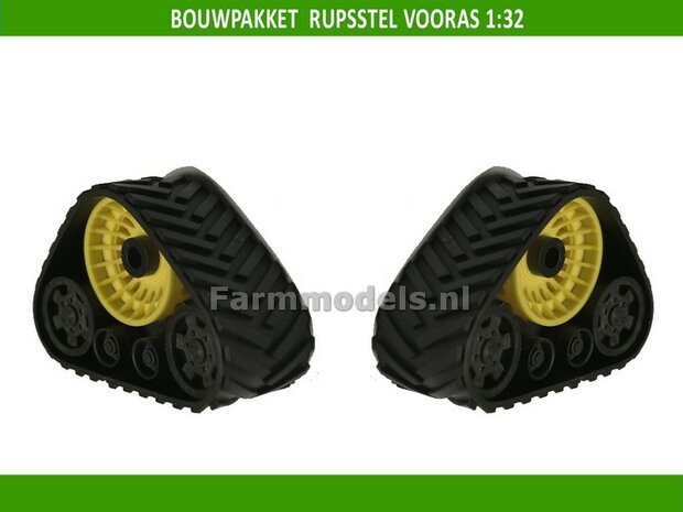 BOUWKIT GEEL Rupsset VOORAS 24.6 mm wide met wielstel, 1:32 01314 J