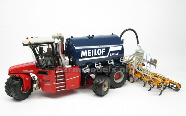 COMBISET: Rebuilt &amp; ND-VERVAET Hydro Trike XL BLUE TANK + MEILOF LOGO + VEENHUIS BOUWLANDBEMESTER,  1:32 Marge Models  MM1819-Meilof-5-COMBI