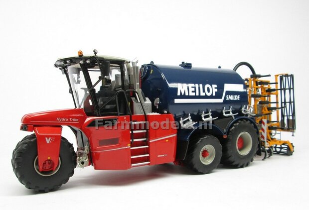 COMBISET: Rebuilt &amp; ND-VERVAET Hydro Trike XL BLUE TANK + MEILOF LOGO + VEENHUIS BOUWLANDBEMESTER,  1:32 Marge Models  MM1819-Meilof-5-COMBI