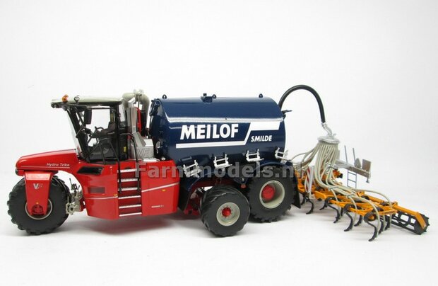 COMBISET: Rebuilt &amp; ND-VERVAET Hydro Trike XL BLUE TANK + MEILOF LOGO + VEENHUIS BOUWLANDBEMESTER,  1:32 Marge Models  MM1819-Meilof-5-COMBI