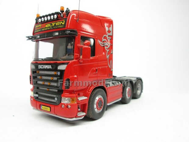 Scania Griffioen ZILVERGRIJS MET ZWARTE SCHADUW (Transferfolie), 30x60mm  voorgesneden &amp; bedrukte sticker via applicatie folie aan te brengen