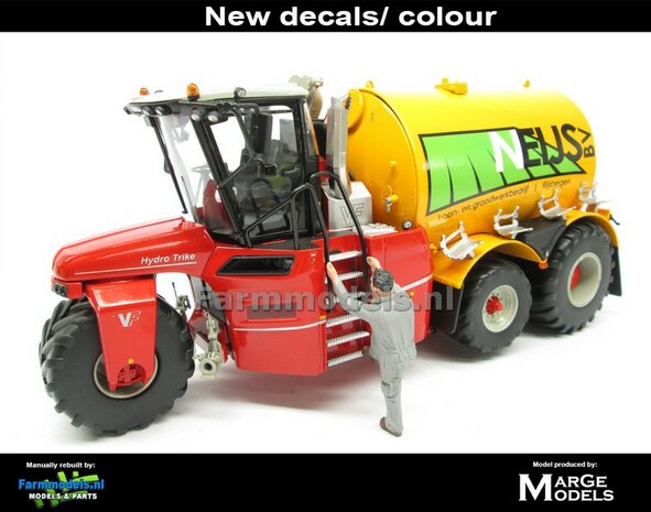 Rebuilt &amp; ND-VERVAET Hydro Trike XL, YELLOW RAL 1028 TANK + NEIJS LOGO 1:32 Marge Models  MM1819-NEIJS-5