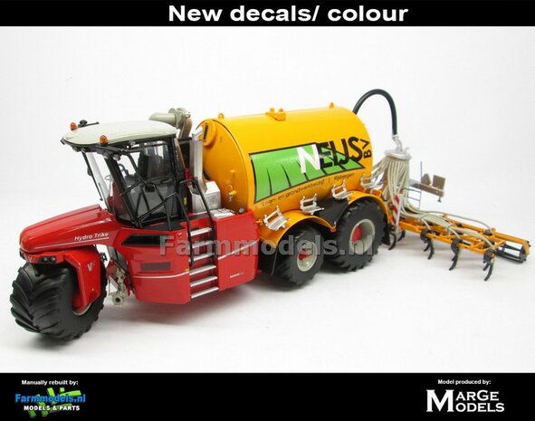 COMBISET: Rebuilt &amp; ND-VERVAET Hydro Trike XL YELLOW TANK + NEIJS LOGO + VEENHUIS BOUWLANDBEMESTER,  1:32 Marge Models  MM1819-NEIJS-5-COMBI