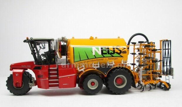 COMBISET: Rebuilt &amp; ND-VERVAET Hydro Trike XL YELLOW TANK + NEIJS LOGO + VEENHUIS BOUWLANDBEMESTER,  1:32 Marge Models  MM1819-NEIJS-5-COMBI