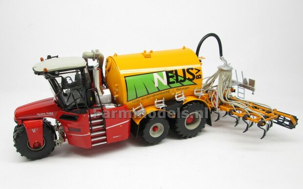 COMBISET: Rebuilt &amp; ND-VERVAET Hydro Trike XL YELLOW TANK + NEIJS LOGO + VEENHUIS BOUWLANDBEMESTER,  1:32 Marge Models  MM1819-NEIJS-5-COMBI