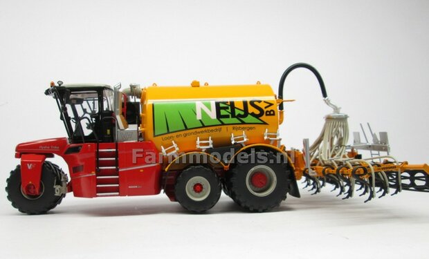 COMBISET: Rebuilt &amp; ND-VERVAET Hydro Trike XL YELLOW TANK + NEIJS LOGO + VEENHUIS BOUWLANDBEMESTER,  1:32 Marge Models  MM1819-NEIJS-5-COMBI