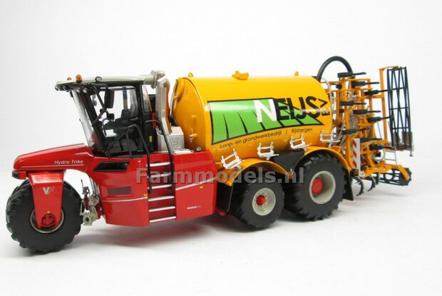 COMBISET: Rebuilt &amp; ND-VERVAET Hydro Trike XL YELLOW TANK + NEIJS LOGO + VEENHUIS BOUWLANDBEMESTER,  1:32 Marge Models  MM1819-NEIJS-5-COMBI