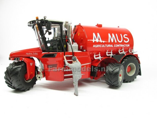 ND-VERVAET Hydro Trike XL, RED TANK + M. MUS LOGO 1:32 Marge Models  MM1819-MUS-5