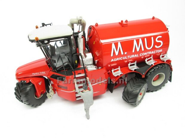 ND-VERVAET Hydro Trike XL, RED TANK + M. MUS LOGO 1:32 Marge Models  MM1819-MUS-5