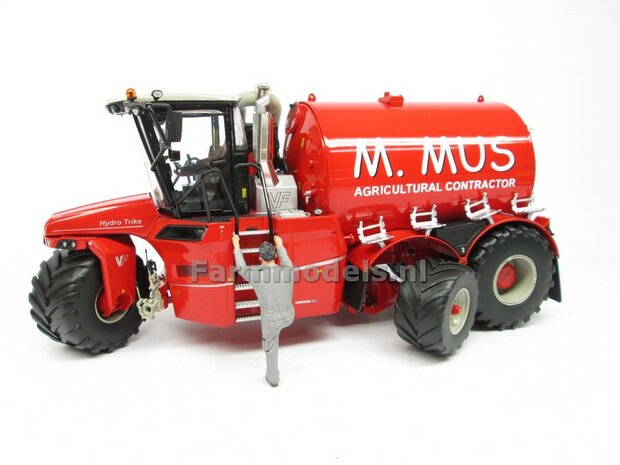 ND-VERVAET Hydro Trike XL, RED TANK + M. MUS LOGO 1:32 Marge Models  MM1819-MUS-5