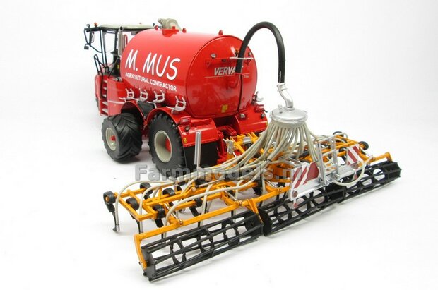 COMBISET: ND-VERVAET Hydro Trike XL, RED TANK + M. MUS LOGO +VMR VEENHUIS Bemester met verkruimelrollen 1:32 Marge Models  MM1819-MUS-5-COMBI