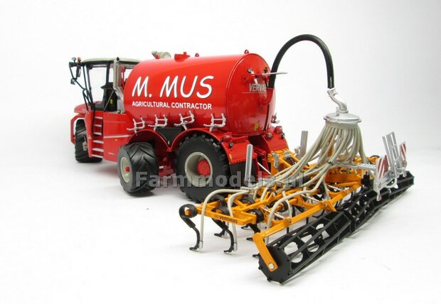 COMBISET: ND-VERVAET Hydro Trike XL, RED TANK + M. MUS LOGO +VMR VEENHUIS Bemester met verkruimelrollen 1:32 Marge Models  MM1819-MUS-5-COMBI