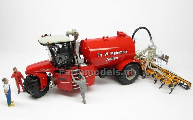 COMBISET: ND-VERVAET Hydro Trike + VEENHUIS Bouwlandbemester (Verkruimelrollen) RED TANK + Th. W. Mateman LOGO 1:32 Marge Models  MM1819-Mateman-3-COMBI